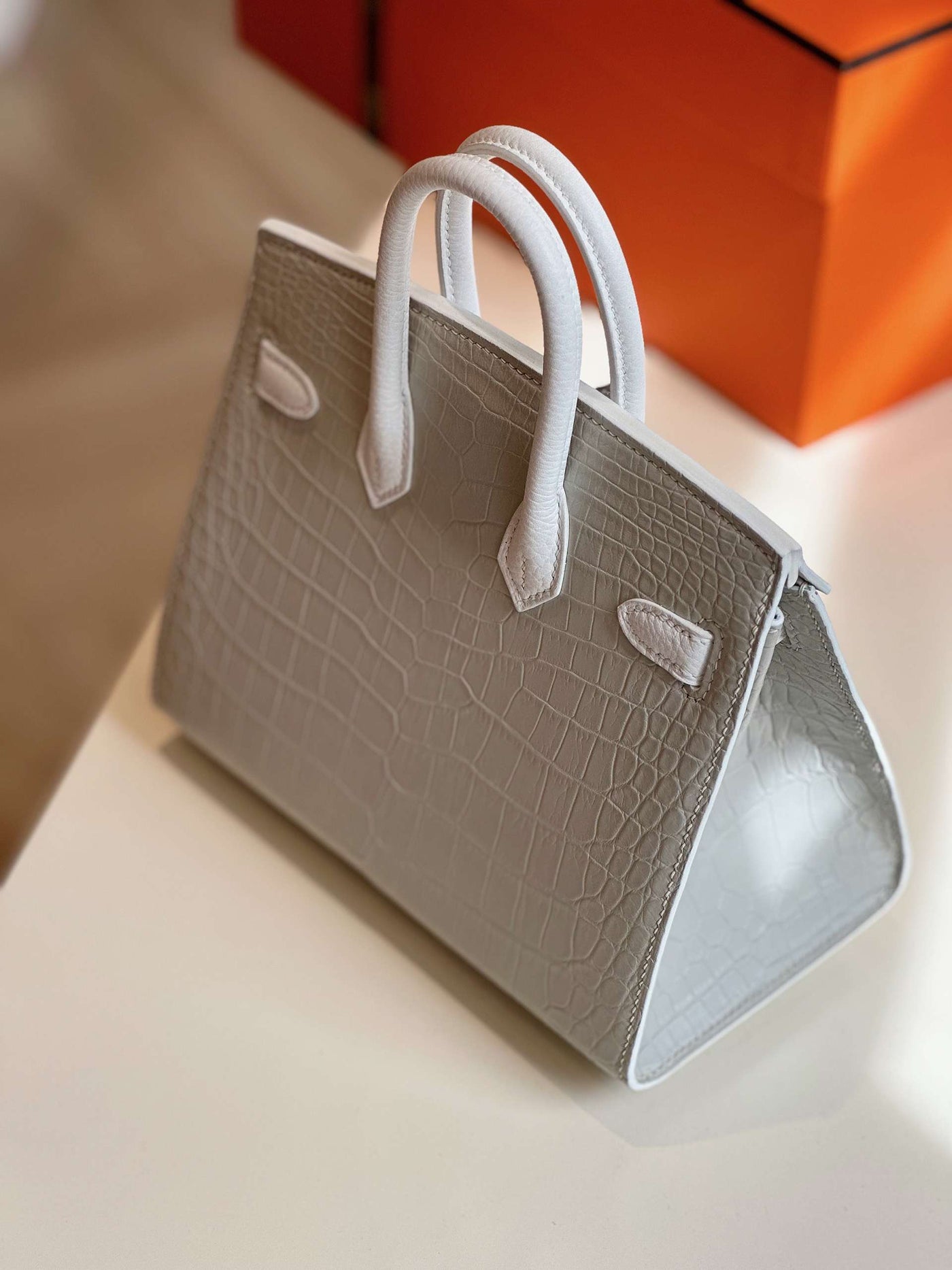 Herm*s birkin faubourg like auth with home pattern handbags 20cm - image 6