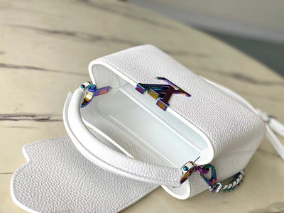 Lou*s Vuitt*n lv capucines lock rainbow handbags 21cm - image 5