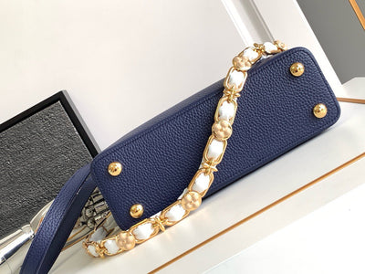 Lou*s Vuitt*n lv capucines bb woman’ like auth navy blue handbags 27x18x9cm - image 7