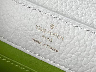 Lou*s Vuitt*n lv capucines green and white pattern handbags 21cm - image 5
