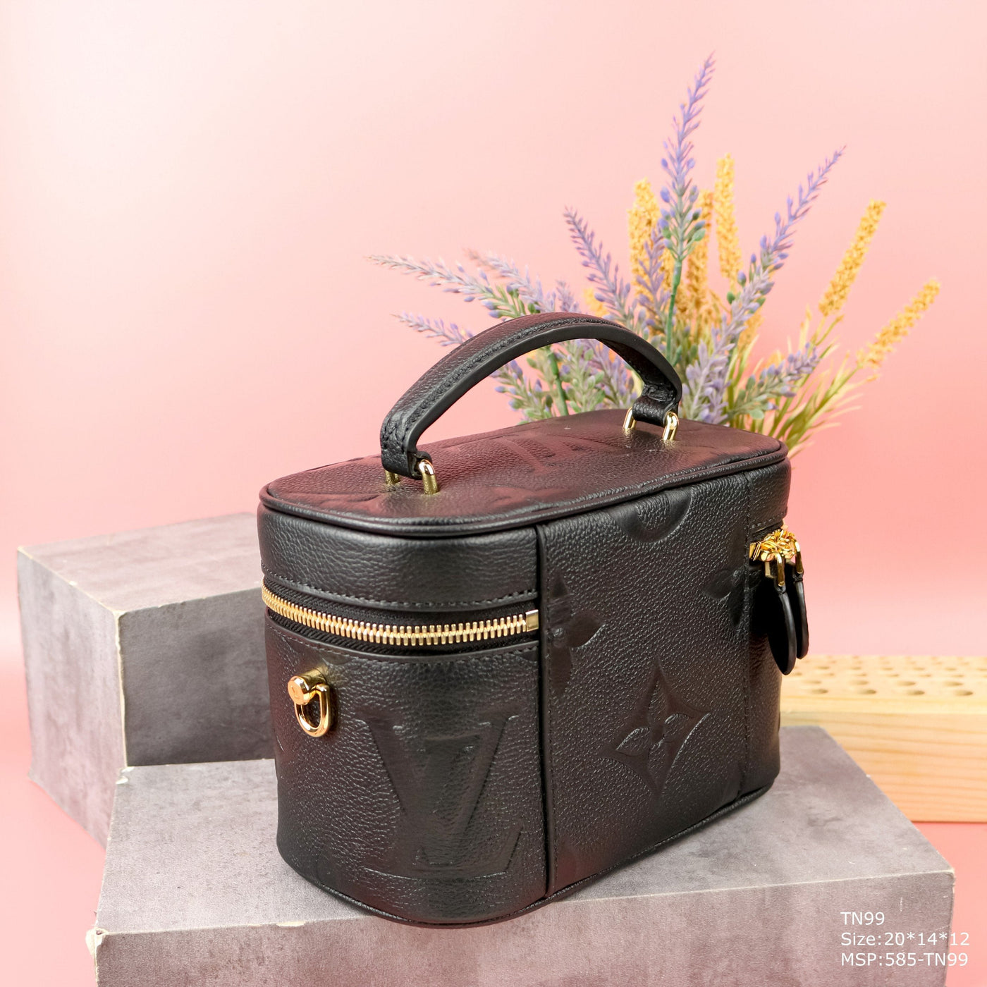 Lou*s Vuitt*n lv clutch black box handbag replica 11 19x13x10cm - image 6