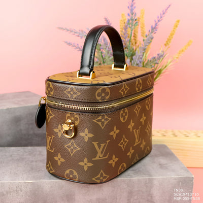 Lou*s Vuitt*n lv clutch box bag replica 11 brown 19x13x10cm - image 2