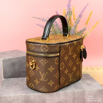Lou*s Vuitt*n lv clutch box bag replica 11 brown 19x13x10cm - image 5