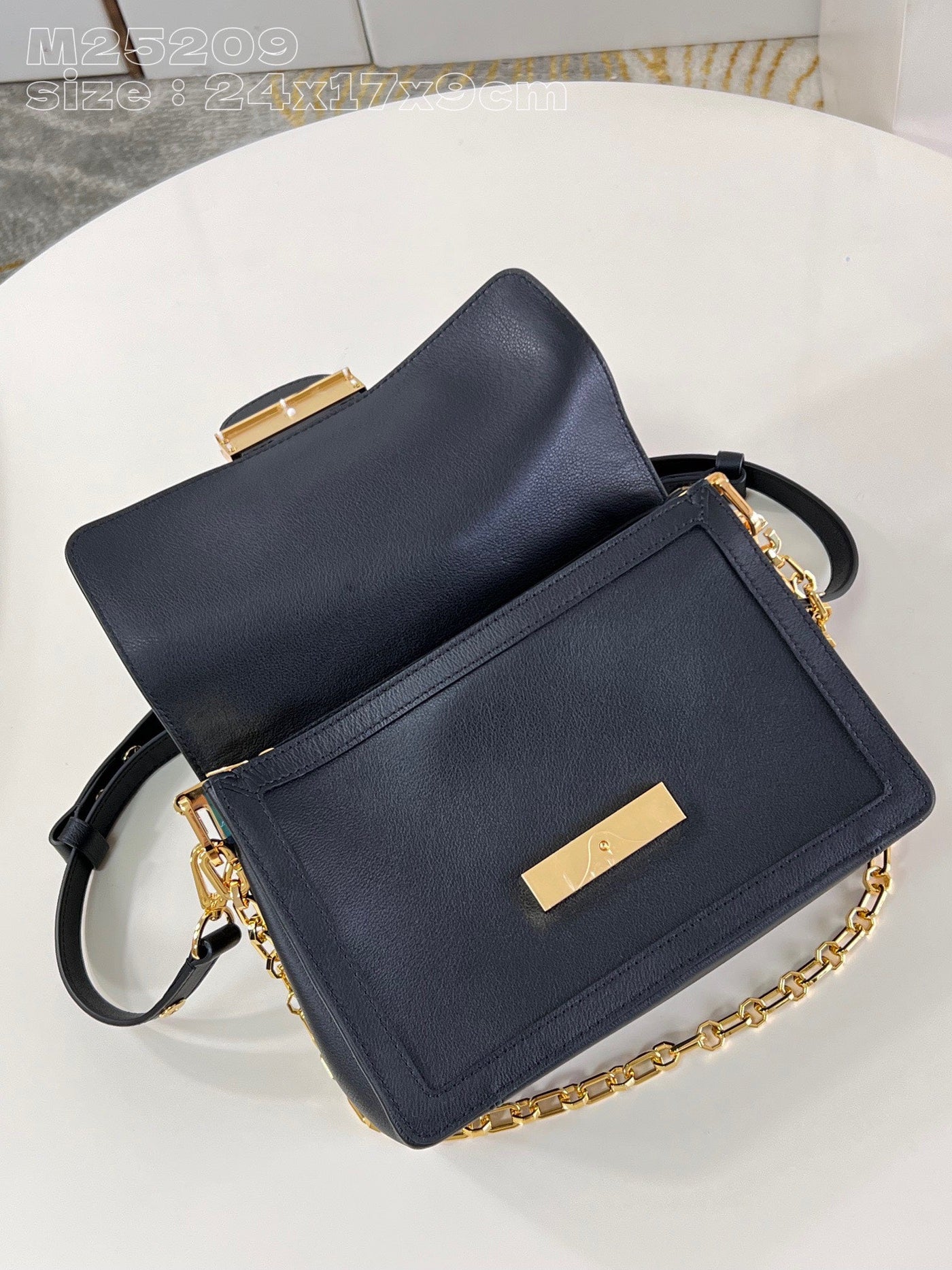 Lou*s Vuitt*n lv dauphine soft like auth black handbags 24x17x9cm - image 3
