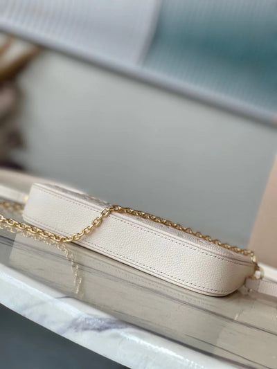Lou*s Vuitt*n lv easy pouch on strap handbags white milk 19×11.5x3cm - image 4