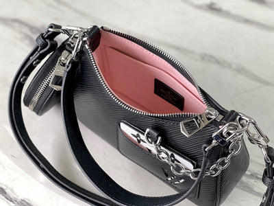 Lou*s Vuitt*n lv marellini epi black handbags 20cm - image 5