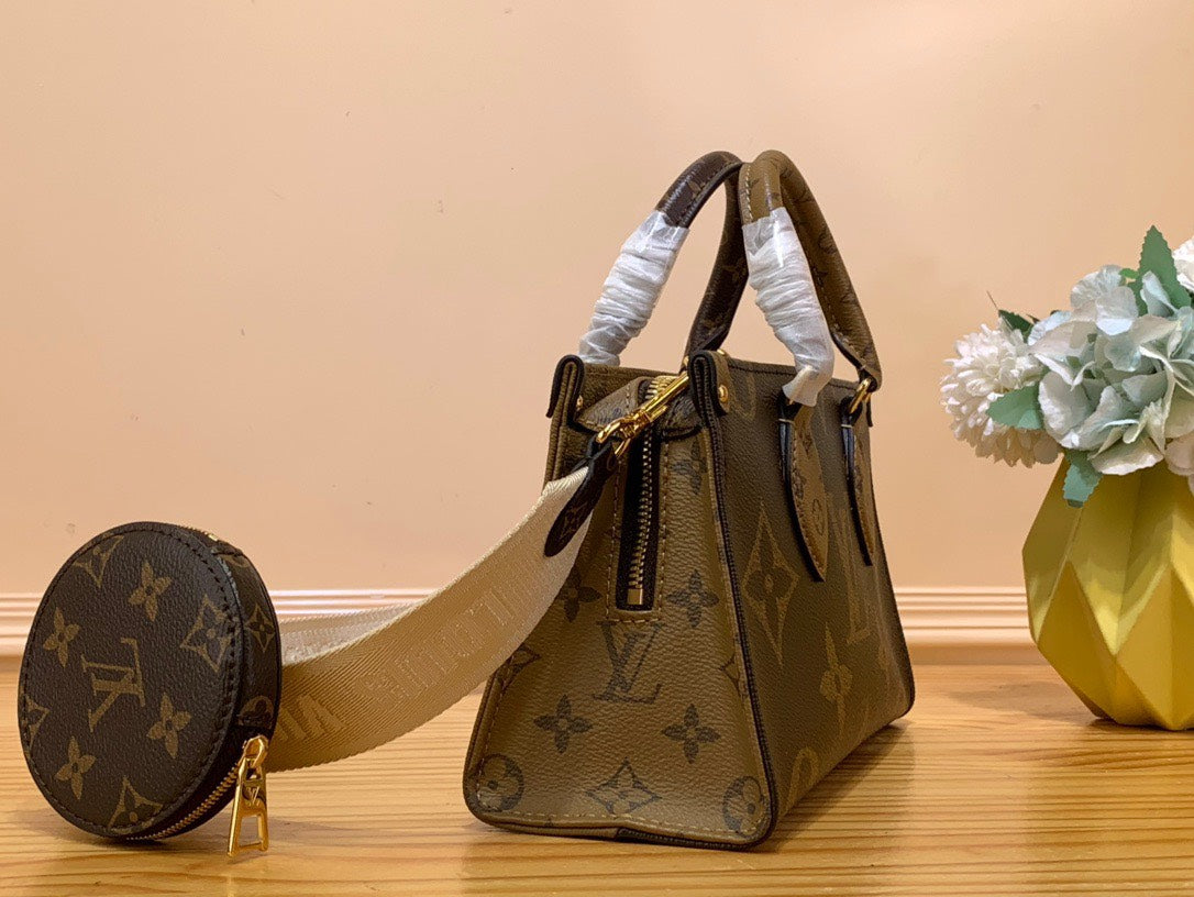 Lou*s Vuitt*n lv on the go mini handbags mono pattern 25x13x10cm - image 2
