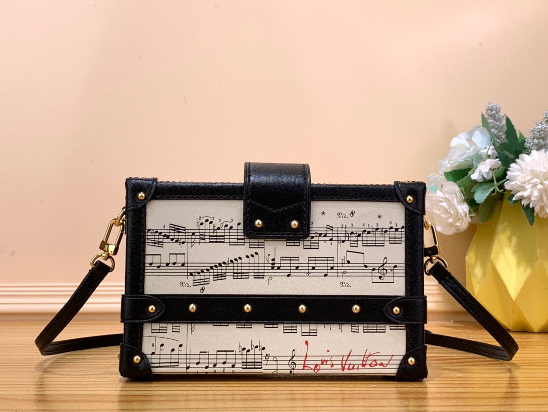 Lou*s Vuitt*n lv petite musical pattern like auth handbags 20×12.5x5cm - image 4