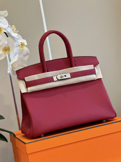 Herm*s woman’s plum red birkin phw togo replica 11 handbags 30cm - image 5