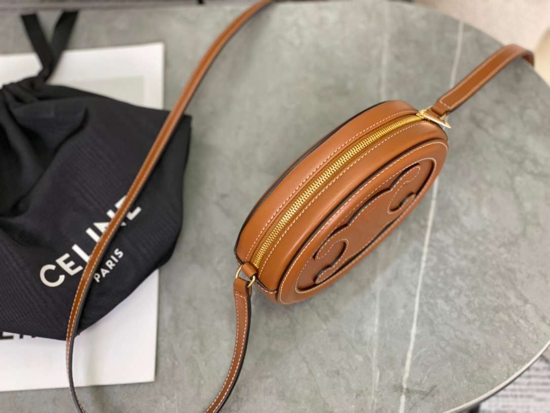 Cel*ne mini handbag replica 11 brown soft leather 16×12.5x4cm - image 2