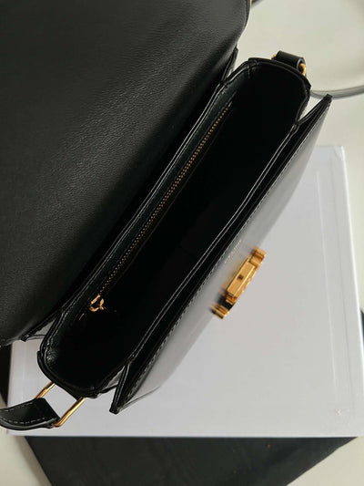 Cel*ne mini bag black handbag smooth leather 19cm - image 6