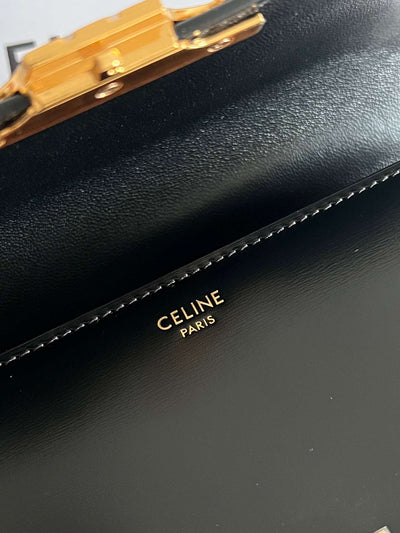 Cel*ne mini bag black handbag smooth leather 19cm - image 7