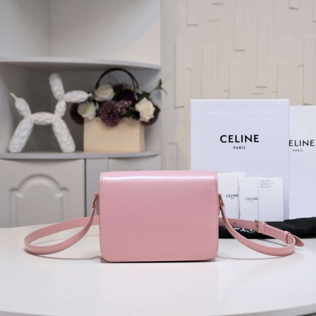 Cel*ne mini handbag pink smooth leather 19cm - image 2