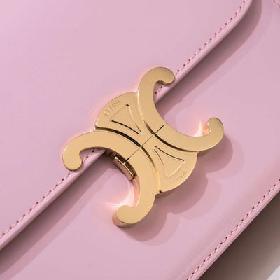 Cel*ne mini handbag pink smooth leather 19cm - image 3
