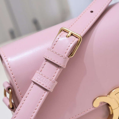 Cel*ne mini handbag pink smooth leather 19cm - image 7