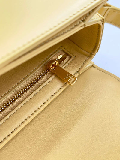Cel*ne mini handbag orange yellow super quality smooth leather 19cm - image 2