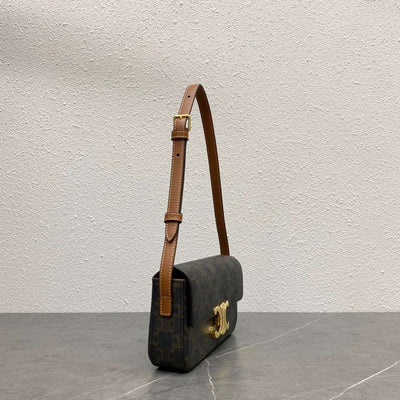 Cel*ne triomphe handbag printed logo super quality smooth leather 20x12cm - image 4