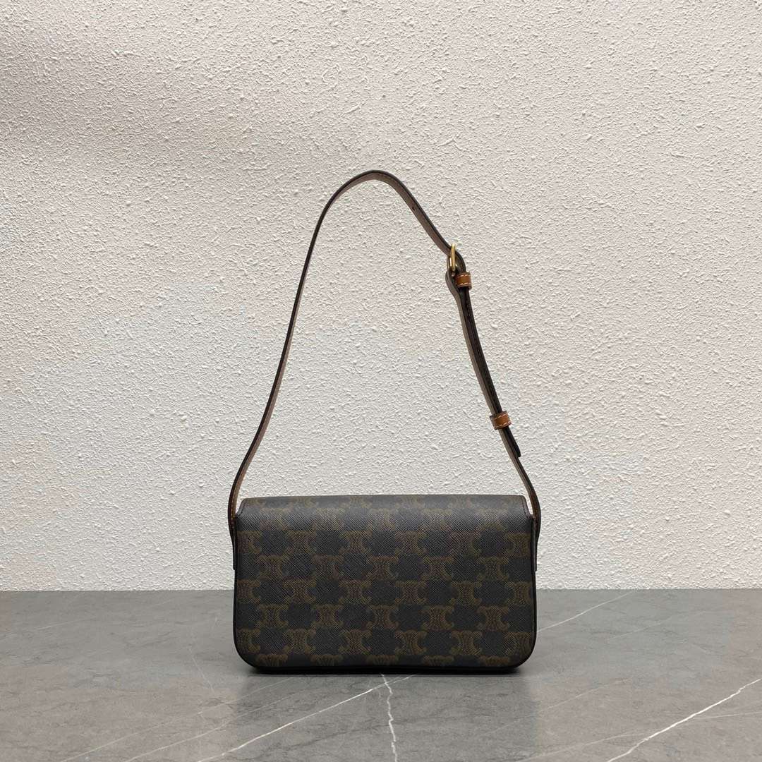 Cel*ne triomphe handbag printed logo super quality smooth leather 20x12cm - image 5