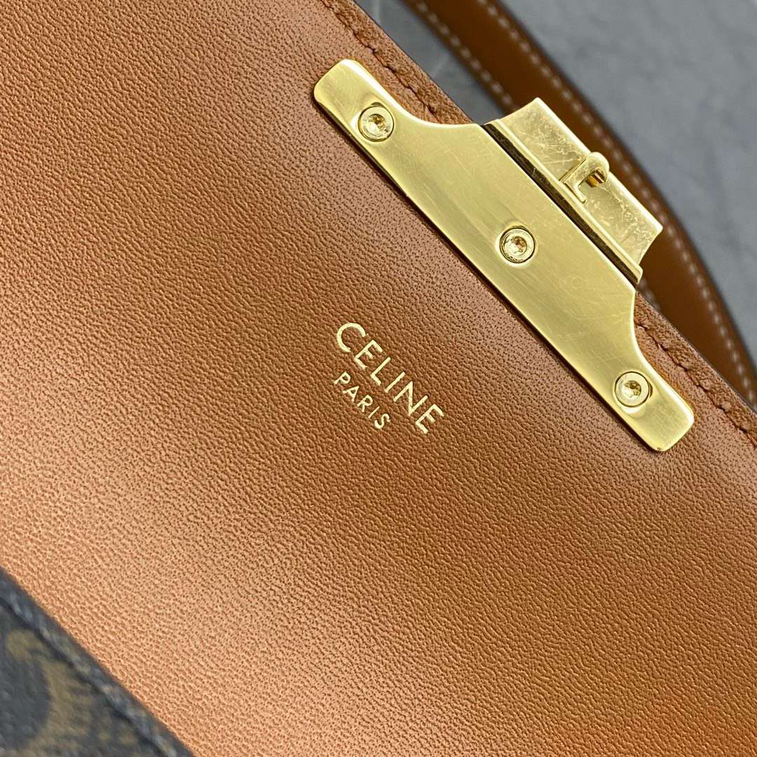Cel*ne triomphe handbag printed logo super quality smooth leather 20x12cm - image 6
