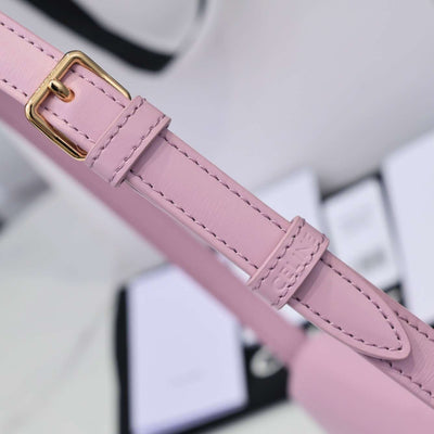 Cel*ne triomphe handbag replica 11 pink super smooth leather 20x12cm - image 7