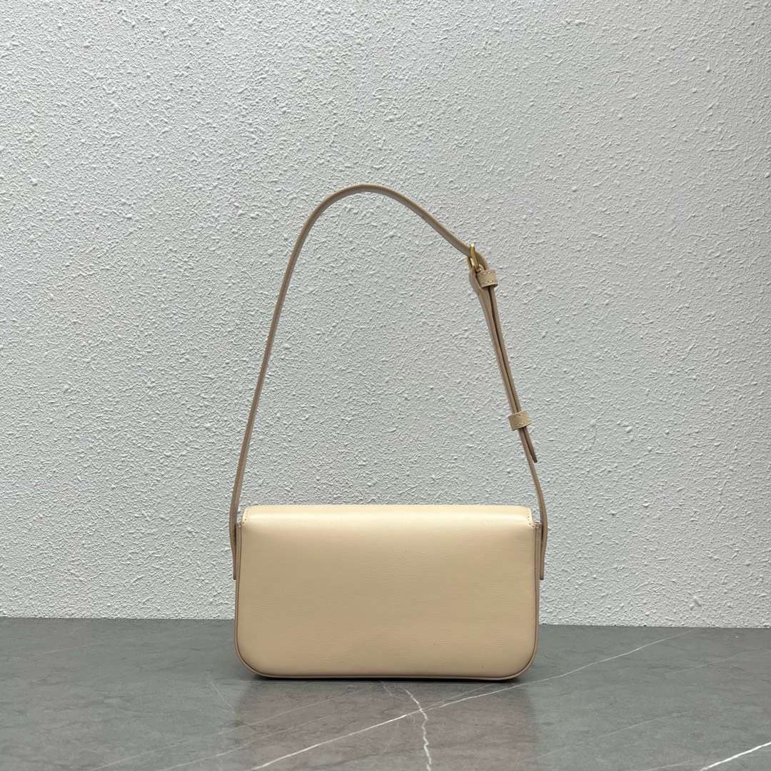 Cel*ne triomphe handbag replica milky white super smooth leather 20x12cm - image 3