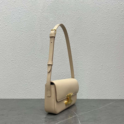 Cel*ne triomphe handbag replica milky white super smooth leather 20x12cm - image 4
