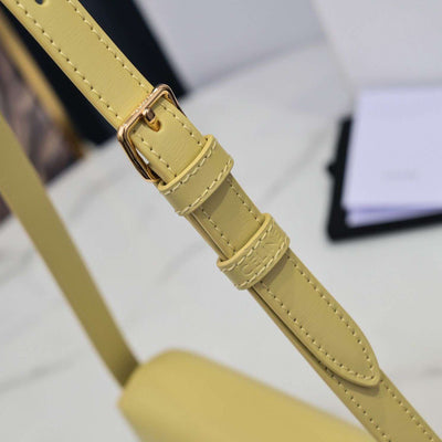 Cel*ne triomphe handbag bright yellow super smooth leather 20x12cm - image 2