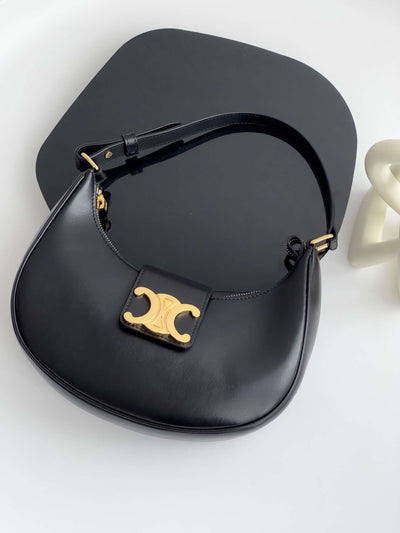 Cel*ne triomphe curved black matte leather 23x14x7cm - image 4