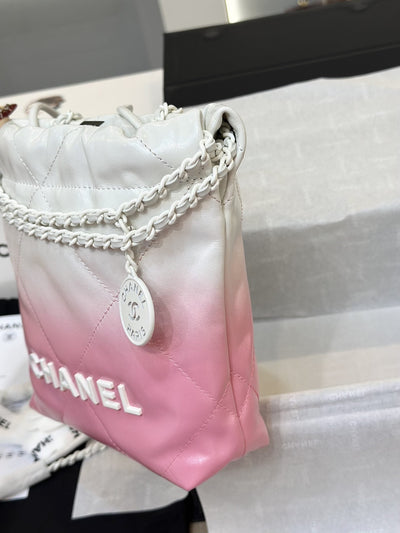 Chan*l 11 handbag 22 mini mix white pink woman’s 20cm - image 2