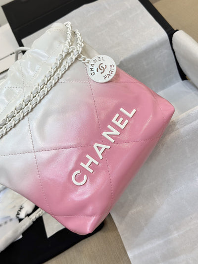 Chan*l 11 handbag 22 mini mix white pink woman’s 20cm - image 3