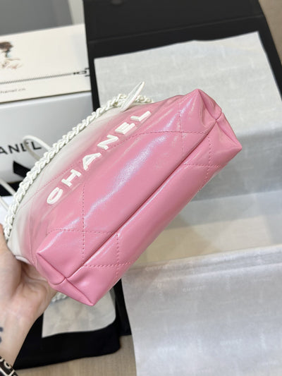Chan*l 11 handbag 22 mini mix white pink woman’s 20cm - image 4