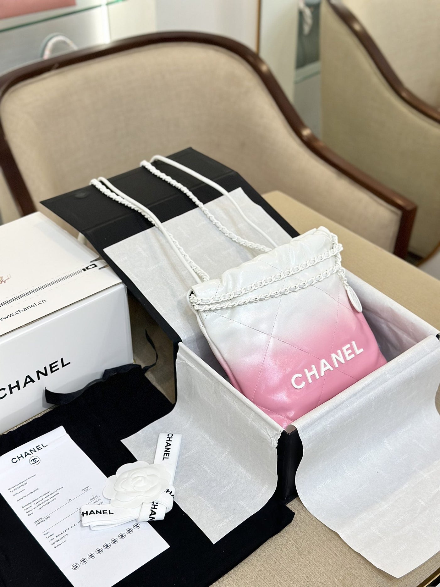 Chan*l 11 handbag 22 mini mix white pink woman’s 20cm - image 7