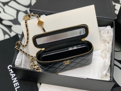 Chan*l mini bag handbags sheep skin handle mix 17cm - image 4