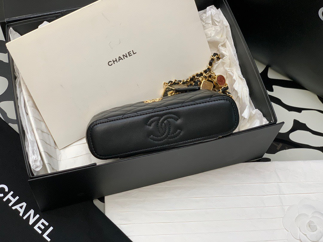 Chan*l mini bag handbags sheep skin handle mix 17cm - image 6