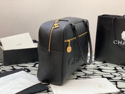 Chan*l shopping bag like auth handbags woman’s braille pattern 30x45x15cm - image 2