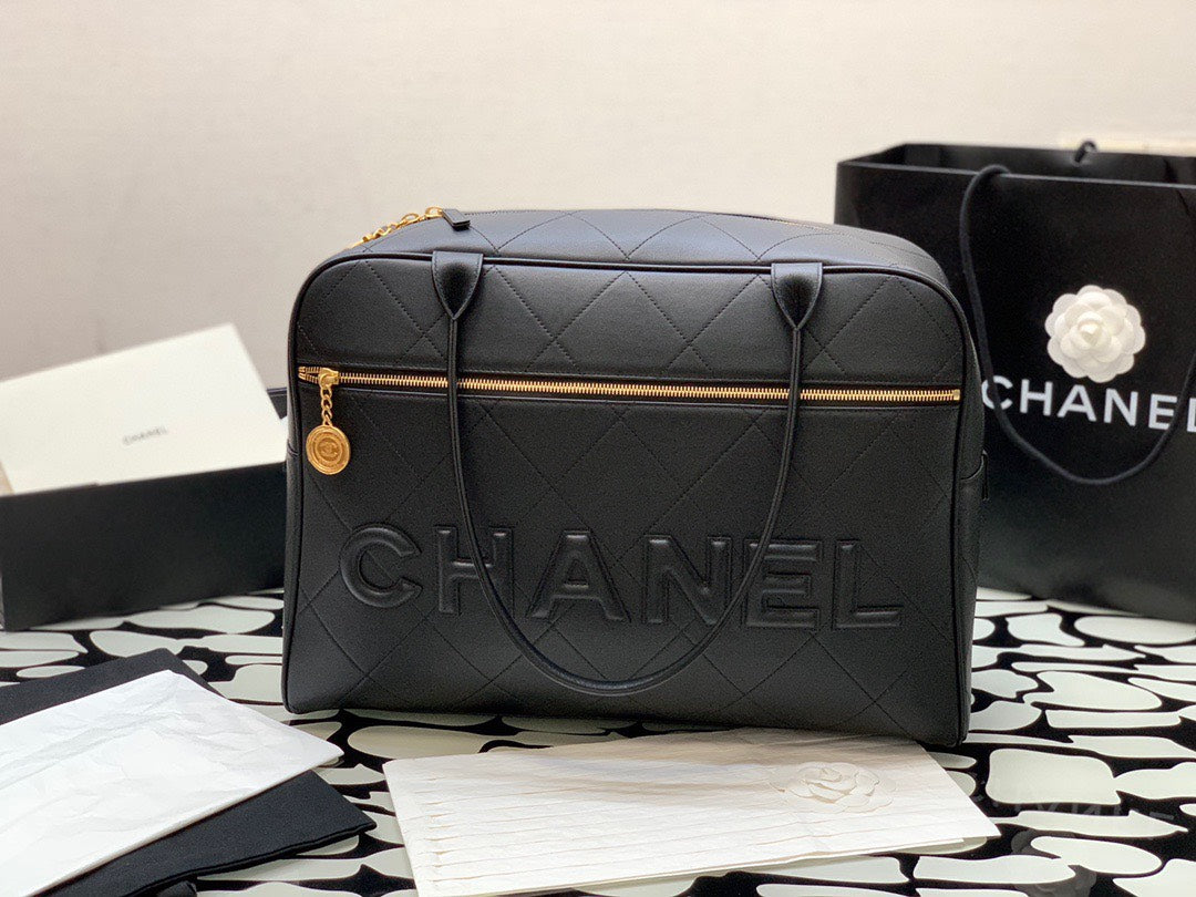 Chan*l shopping bag like auth handbags woman’s braille pattern 30x45x15cm - image 3