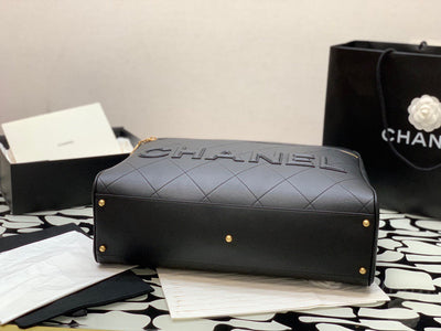 Chan*l shopping bag like auth handbags woman’s braille pattern 30x45x15cm - image 7
