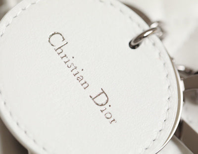 Di*r my lady rep 11 high-end women’s handbag white silver lock 20×16.5cm - image 4