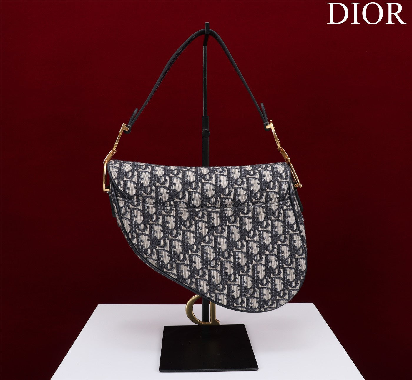 Di*r saddle saddle canvas handbag super quality hand embroidered 25.5x20x6cm - image 3