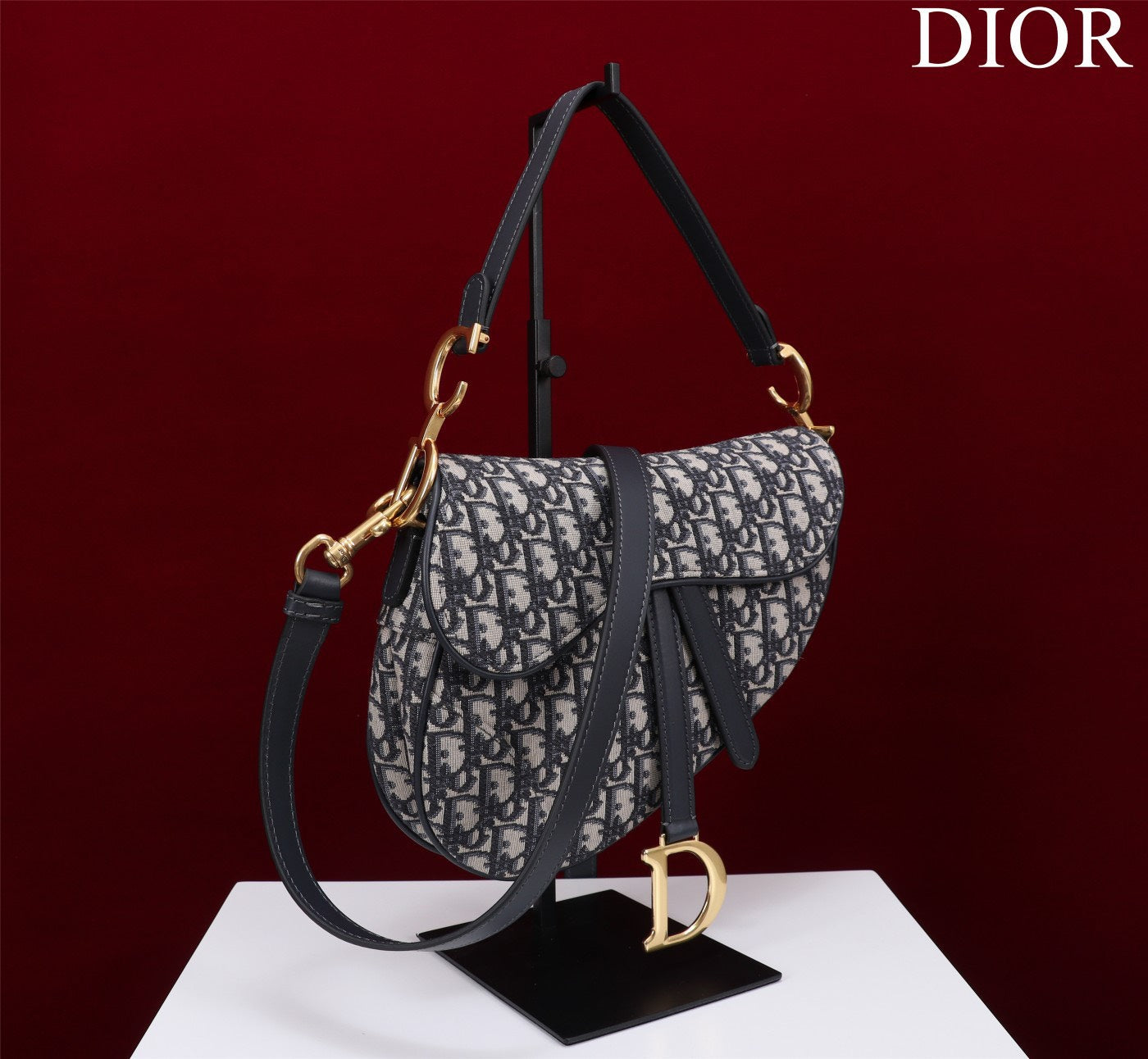 Di*r saddle saddle canvas handbag super quality hand embroidered 25.5x20x6cm - image 6