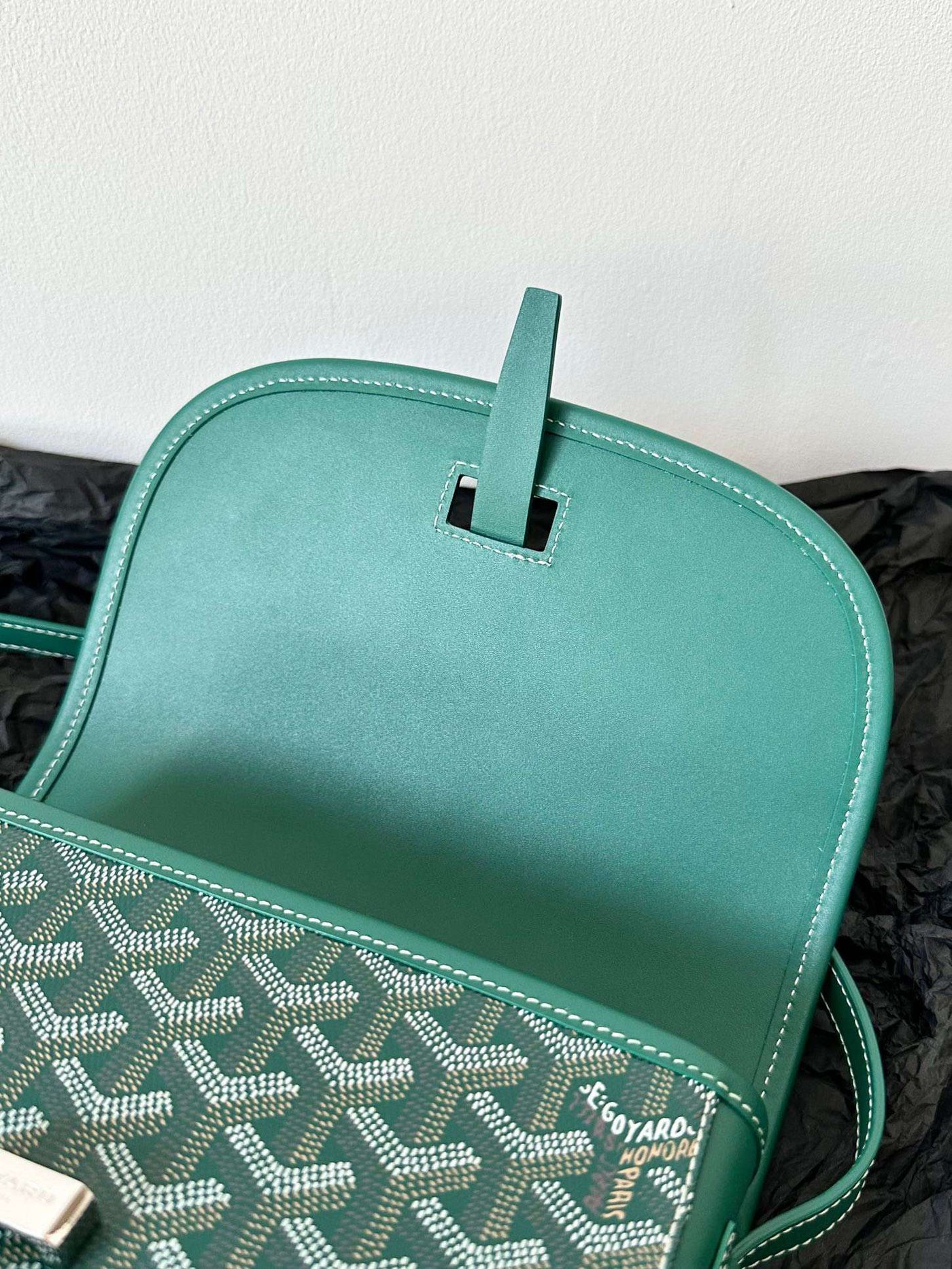Goya*d super green handbag with pattern 22x16x7cm - image 7