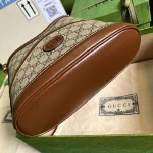 Guc*i handle women’s cowhide handbag with gc like auth logo pattern 25x21cm - image 7