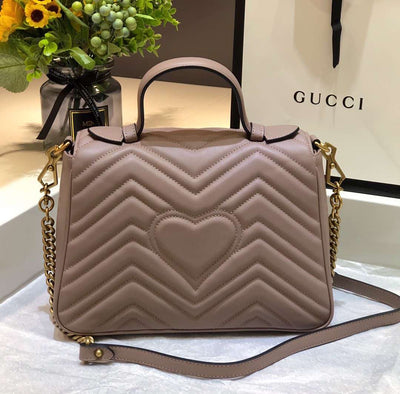 Guc*i marmont top handle like auth women’s handbag with gold buckle 27cm - image 7