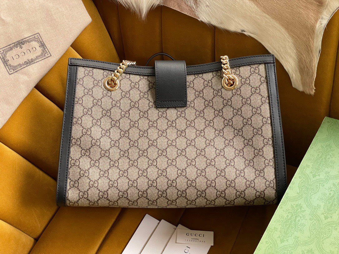 Guc*i padlock handbag with super Guc*i logo pattern 35x23x14cm - image 2