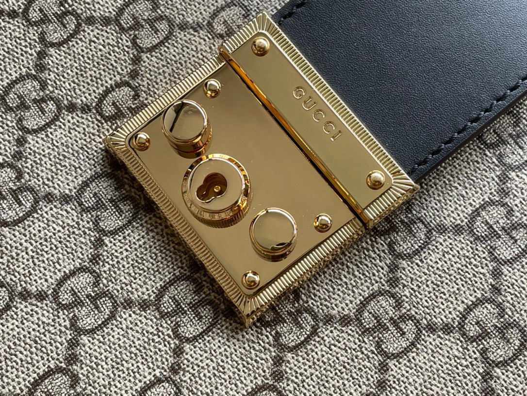Guc*i padlock handbag with super Guc*i logo pattern 35x23x14cm - image 8