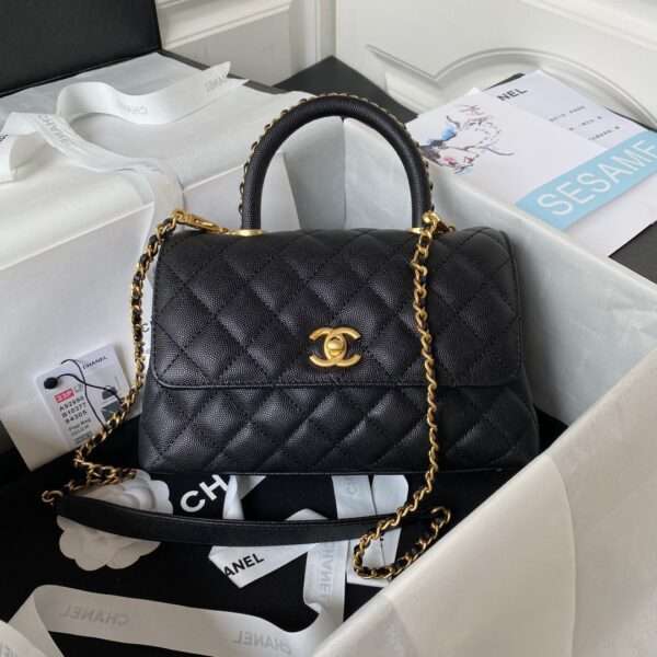 Chan*l coco handbags woman’s lizard skin black 24cm - main image