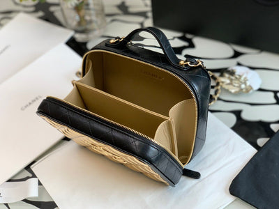 Chan*l vanity case black yellow replica 1:1 box form handbags 19cm - image 2