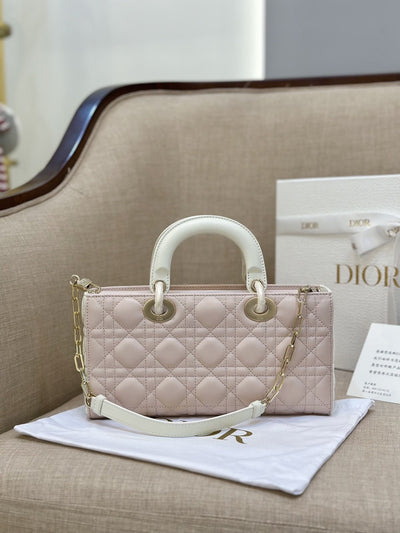 Di*r d-joy women’s handbag pink cowhide 26cm - image 2
