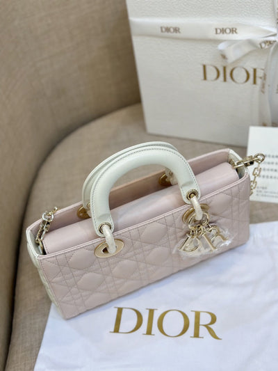 Di*r d-joy women’s handbag pink cowhide 26cm - image 3