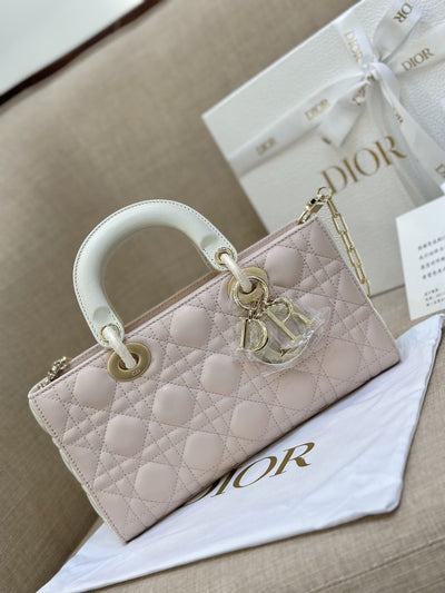 Di*r d-joy women’s handbag pink cowhide 26cm - image 5